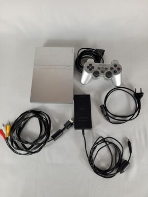PlayStation 2 Slim Zilver (Complete Set)